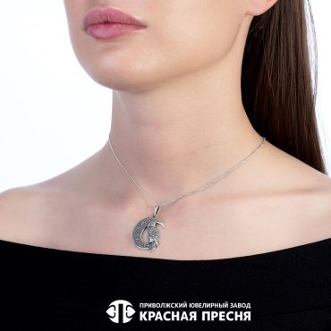 Подвеска Красная пресня 53013826 вес 6.3 г серебро, без вставок купить,23894
