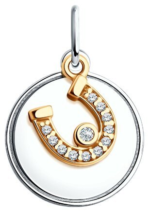 Подвеска Diamant 94-130-02104-2 вес 1.29 г серебро, фианит купить,NaN
