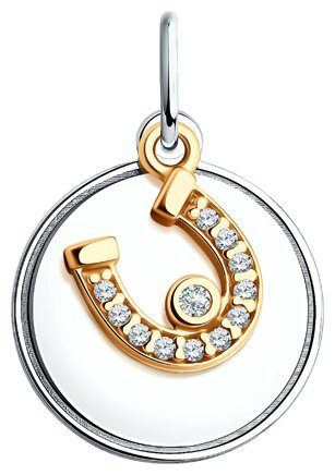 Подвеска Diamant 94-130-02104-2 вес 1.29 г серебро, фианит купить,NaN