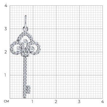 Подвеска SOKOLOV 94033083 вес 1.67 г серебро, фианит купить,NaN