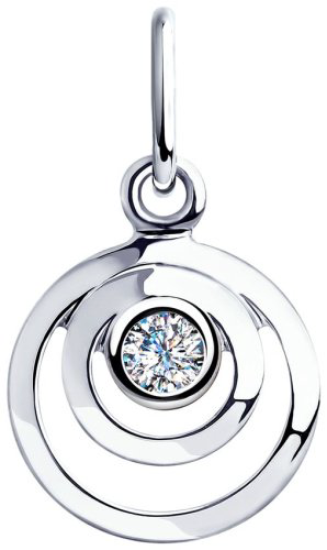 Подвеска SOKOLOV 94032280 вес 0.44 г серебро, фианит купить,5999