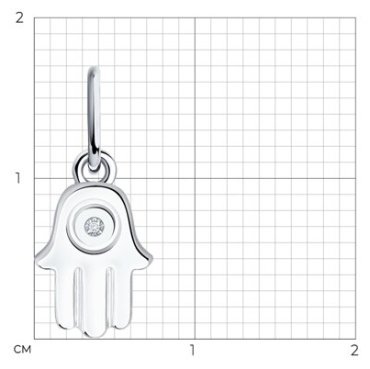 Подвеска SOKOLOV 87030063_s вес 0.4 г серебро, бриллиант купить,0