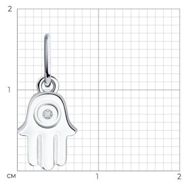 Подвеска SOKOLOV 87030063_s вес 0.4 г серебро, бриллиант купить,8208