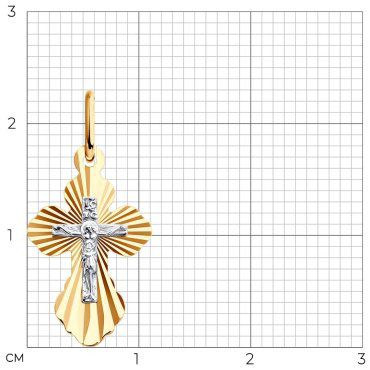 Крестик Diamant 51-131-02366-1 вес 0.62 г золото, без вставок купить,65154