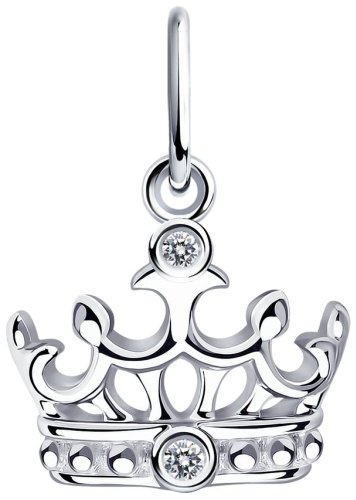 Подвеска Diamant 94-130-01087-1 вес 0.68 г серебро, фианит купить,6899