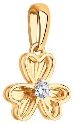 Подвеска SOKOLOV 036655 вес 0.81 г золото, фианит купить,80028