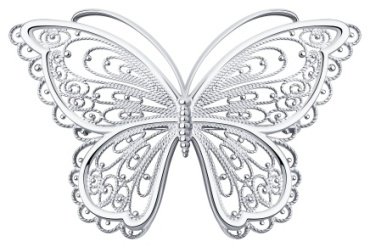 Брошь Diamant 94-140-00674-1 вес 8.94 г серебро, без вставок купить,52839