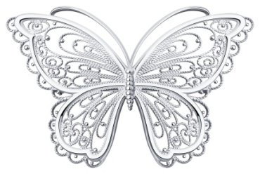 Брошь Diamant 94-140-00674-1 вес 8.94 г серебро, без вставок купить,52839