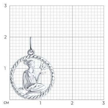 Подвеска SOKOLOV 94031858 вес 1.63 г серебро, без вставок купить,11799