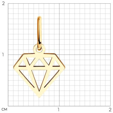 Подвеска Diamant 51-130-01118-1 вес 0.26 г золото, без вставок купить,29857