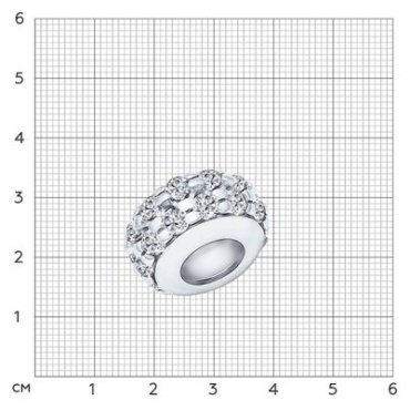 Шарм SOKOLOV 94031619 вес 2.07 г серебро, фианит - ForteMarket Шарм SOKOLOV 94031619 вес 2.07 г серебро, фианит купить,0