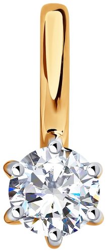 Подвеска Diamant 51-130-01002-1 вес 0.51 г золото, фианит купить,59999