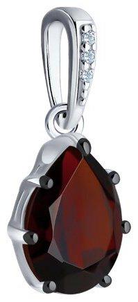 Подвеска Diamant 94-330-02059-2_s вес 1.06 г серебро, гранат, фианит купить,28570