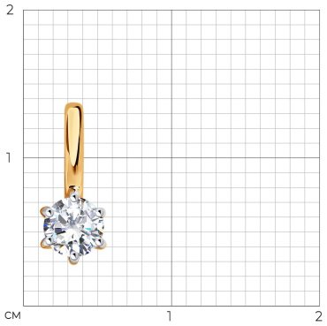 Подвеска Diamant 51-130-01002-1 вес 0.51 г золото, фианит купить,59999