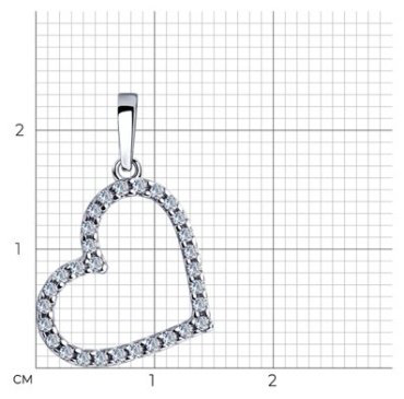 Подвеска SOKOLOV 94032263 вес 0.99 г серебро, фианит купить,NaN
