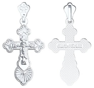 Крестик SOKOLOV 94120081 вес 1.31 г серебро, без вставок купить,7596
