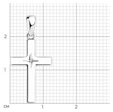 Крестик SOKOLOV 87030018 вес 1 г серебро, бриллиант купить,9879