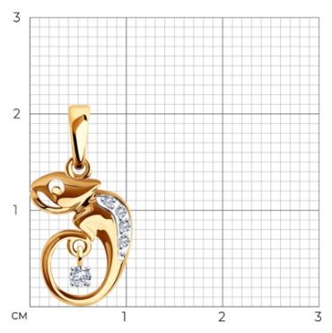 Подвеска SOKOLOV 036650_s вес 1.12 г золото, фианит купить,0