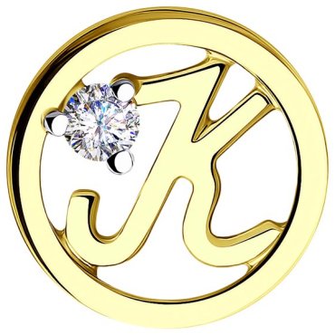 Подвеска Diamant 53-130-00653-1 вес 0.49 г золото, фианит купить,62164