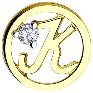 Подвеска Diamant 53-130-00653-1 вес 0.49 г золото, фианит купить,62164