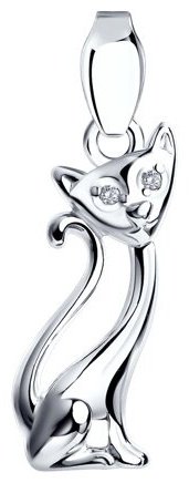 Подвеска SOKOLOV 94030131 вес 0.76 г серебро, фианит купить,NaN