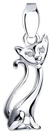 Подвеска SOKOLOV 94030131 вес 0.76 г серебро, фианит купить,NaN