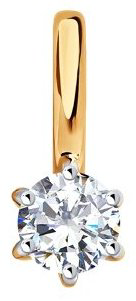 Подвеска Diamant 51-130-01002-1 вес 0.49 г золото, фианит купить,51999