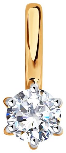 Подвеска Diamant 51-130-01002-1 вес 0.5 г золото, фианит купить,51999