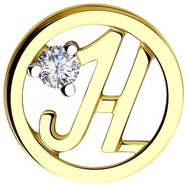 Подвеска Diamant 53-130-00640-1 вес 0.49 г золото, фианит купить,57866