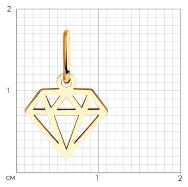 Подвеска Diamant 51-130-01118-1 вес 0.26 г золото, без вставок купить,29855