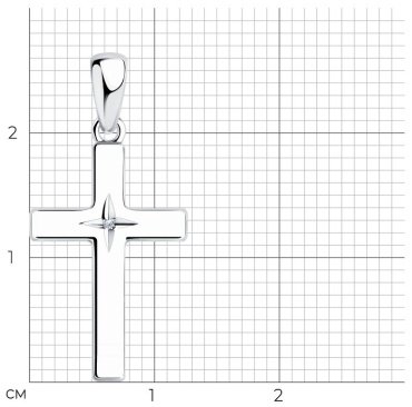 Подвеска SOKOLOV 87030018 вес 1 г серебро, бриллиант купить,10157