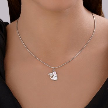 Подвеска Diamant 94-130-02223-1_1,22 вес 1.22 г серебро, фианит, эмаль купить,NaN