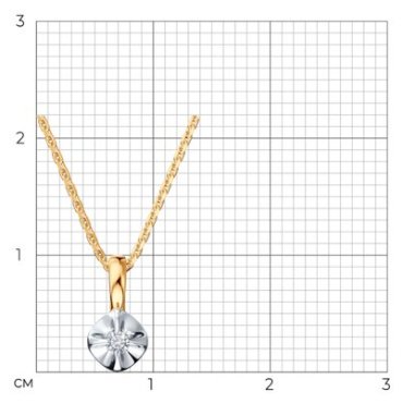 Подвеска SOKOLOV 1030928 вес 0.34 г золото, бриллиант купить,54097