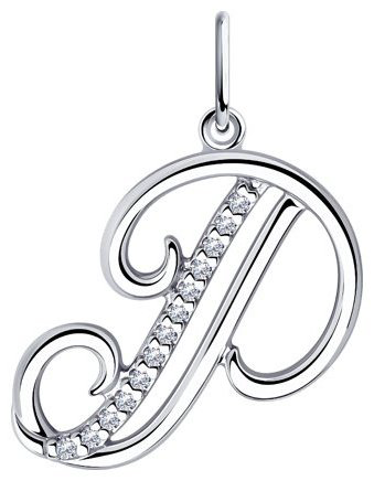 Подвеска Diamant 94-130-01374-1 вес 1.33 г серебро, фианит купить,8341
