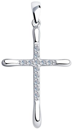 Подвеска Diamant 94-130-01413-1 вес 1 г серебро, фианит купить,10157