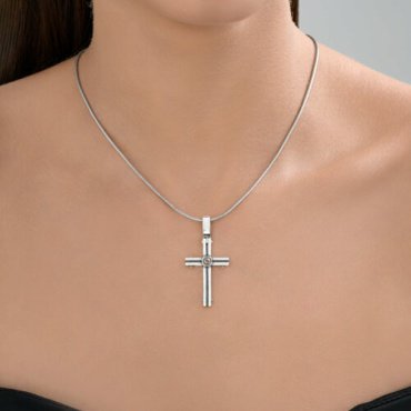 Крестик Diamant 95-130-02273-1_s вес 4.92 г серебро, без вставок купить,23598