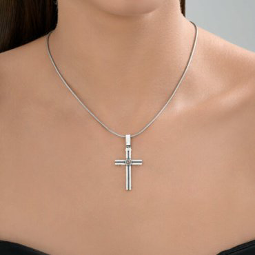 Крестик Diamant 95-130-02273-1_s вес 4.92 г серебро, без вставок купить,23598