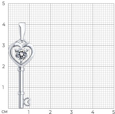 Подвеска SOKOLOV 94030238_skazka_2 вес 1.87 г серебро, фианит купить,NaN