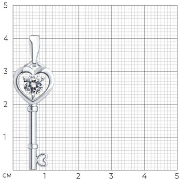 Подвеска SOKOLOV 94030238_skazka_2 вес 1.87 г серебро, фианит купить,NaN