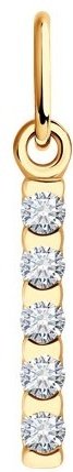 Подвеска Diamant 51-130-02033-1 вес 0.59 г золото, фианит купить,51799