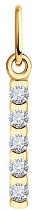 Подвеска Diamant 51-130-02033-1 вес 0.59 г золото, фианит купить,51799