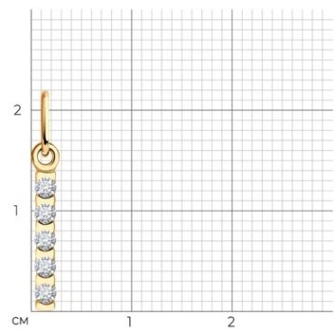 Подвеска Diamant 51-130-02033-1 вес 0.59 г золото, фианит купить,51799