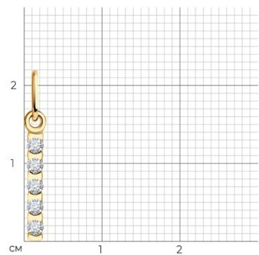Подвеска Diamant 51-130-02033-1 вес 0.59 г золото, фианит купить,51799