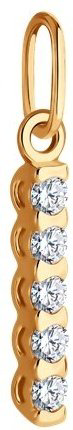 Подвеска Diamant 51-130-02033-1 вес 0.59 г золото, фианит купить,51799