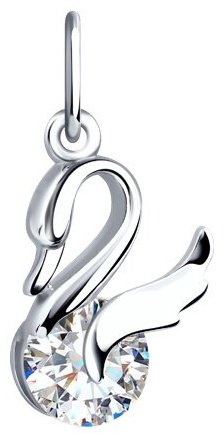 Подвеска SOKOLOV 94030495 вес 1.36 г серебро, фианит купить,NaN