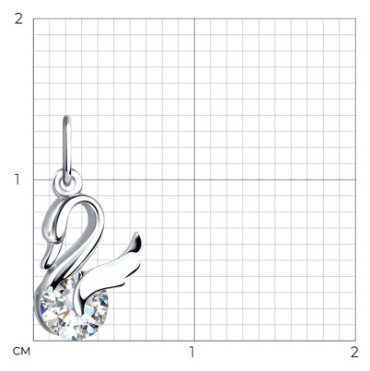Подвеска SOKOLOV 94030495 вес 1.36 г серебро, фианит купить,NaN