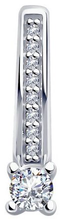 Подвеска Diamant 94-130-01573-1 вес 0.84 г серебро, фианит купить,6234