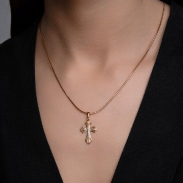 Крестик Diamant 51-131-02775-1_s вес 1.55 г золото, без вставок купить,126692