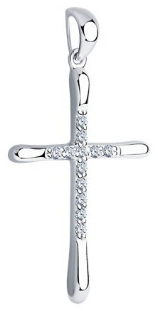 Подвеска Diamant 94-130-01413-1 вес 1 г серебро, фианит купить,10157