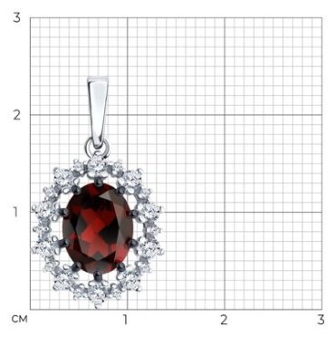 Подвеска Diamant 94-330-02042-2 вес 1.9 г серебро, фианит купить,18951